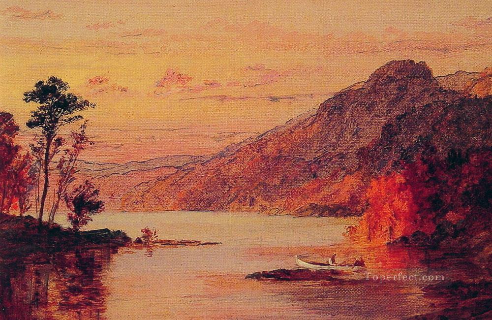 湖の風景 キャッツキル山脈 ジャスパー フランシス クロプシー油絵